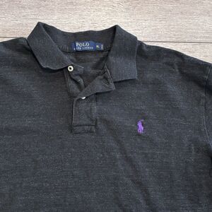 Polo Ralph Lauren Polo Mens XL Black Grey Long Sleeve Preppy Casual Athletic Y2K